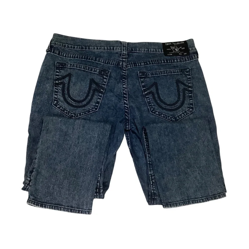 True Religion Men’s Geno Moto Relaxed Slim Coverstitch Size 40